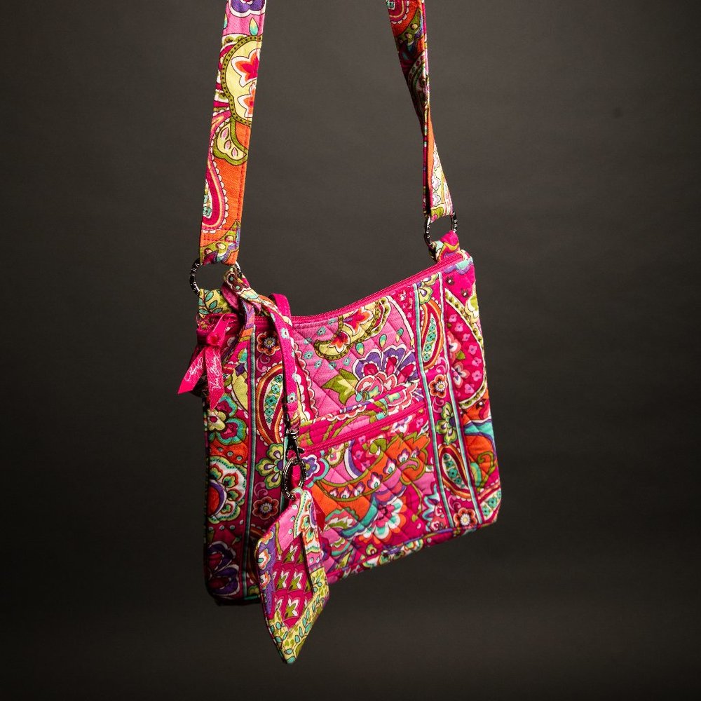 Vera Bradley Hipster Crossbody with Lanyard and Wallet